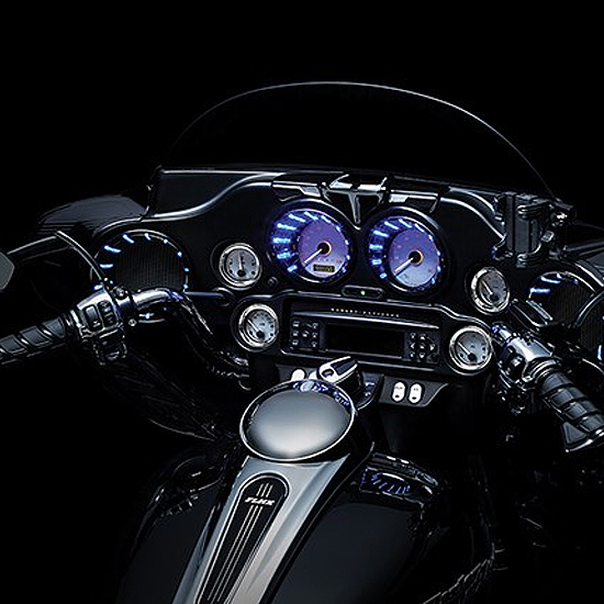 BLACK L.E.D. SPEAKER BEZELS BLUE