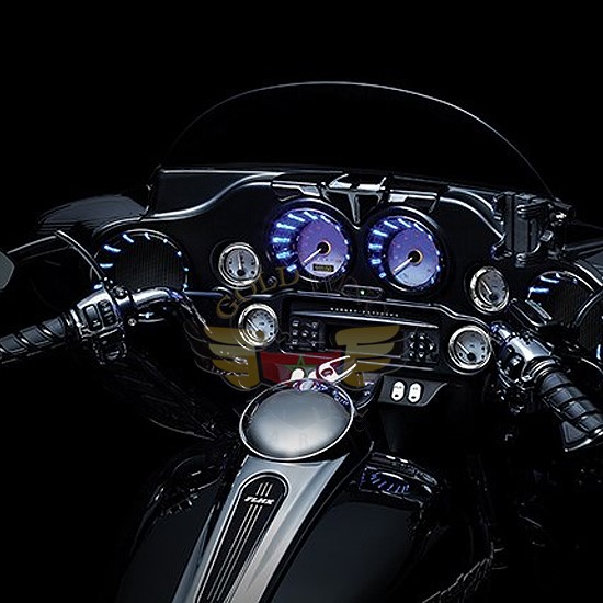 BLACK L.E.D. SPEAKER BEZELS BLUE 7287