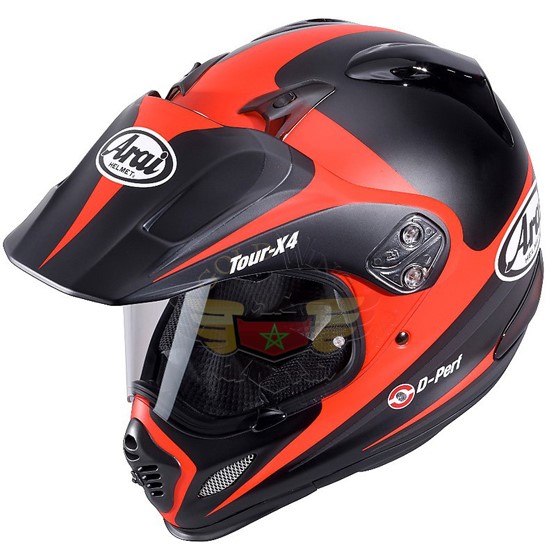 Casque TOUR-X4 ROUTE Rouge Jaune Taille M & L 110-099-03