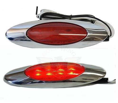Oval Red LED Light 7" x 2"-Oval Red LED Light 7" x 2"