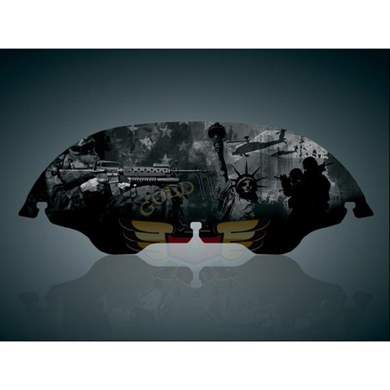 ARMED FORCES WINDSHIELD, 6 IN. FLHT/FLHX-ARMED FORCES WINDSHIELD, 6 IN. FLHT/FLHX