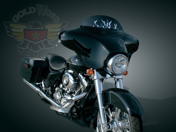 FLAME WINDSHIELD - 6 FLHT/FLHX