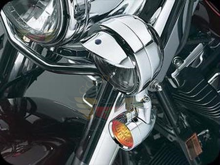 LARGE SILVER BULLET, SADDLE MNT, AMBER LED REFLECTOR BULB