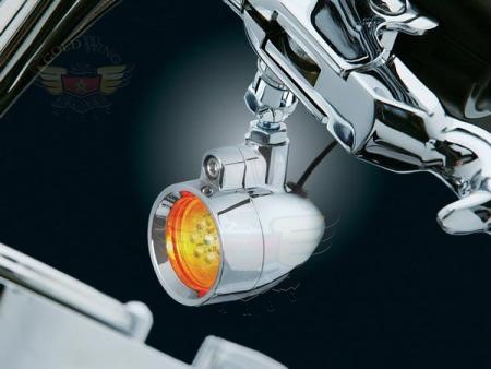 SM. SILVER BULLET - HANDLEBAR MNT - AMBER LED REFLECTOR BULB