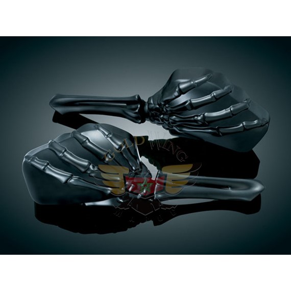 SKELETON HAND MIRRORS, BLK HEAD/BLK STEM-SKELETON HAND MIRRORS, BLK HEAD/BLK STEM