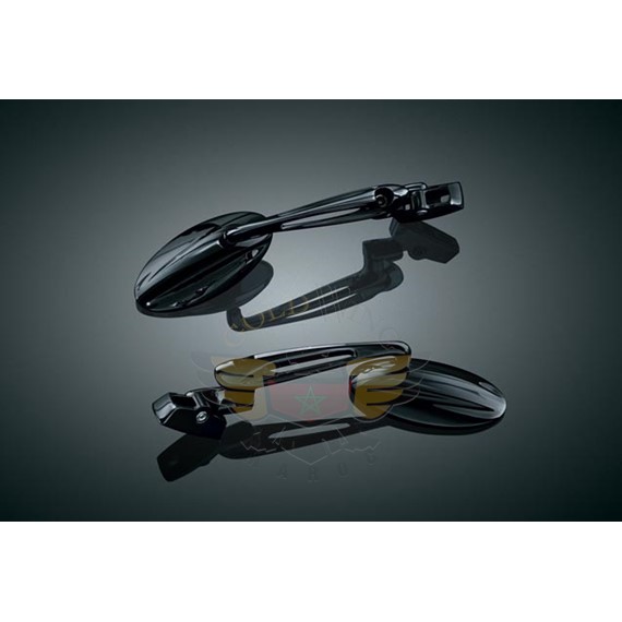 TRIDENT MIRRORS - SPORT BIKES ANOD BLK-TRIDENT MIRRORS - SPORT BIKES ANOD BLK
