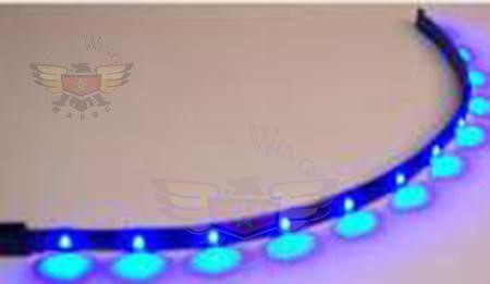 Flexible Blue LED Strip Light 12" Black Housing