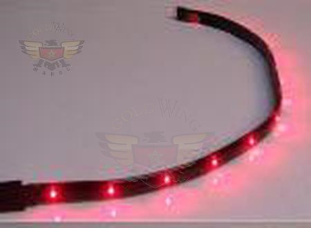 Flexible Red LED Strip Light 12" Black Housing 