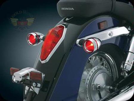 DEEP DISH BEZELS WITH RED LENSES FOR METRIC CRUISERS