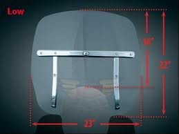 LOW WINDSHIELD W/LG CUTOUT, CLEAR