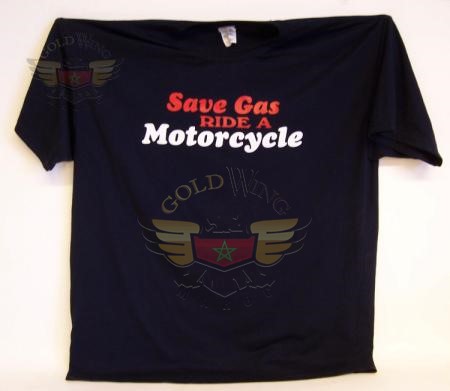 T-Shirt "Save Gas, Ride A Motorcycle" XL