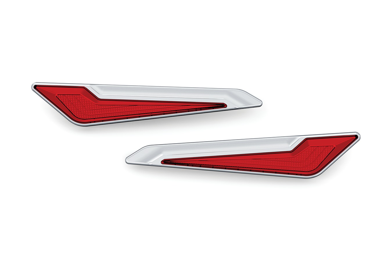 Insertion de sacoche à DEL chromé satiné