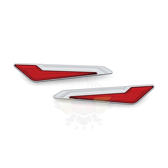 Insertion de sacoche à DEL chromé satiné 3254