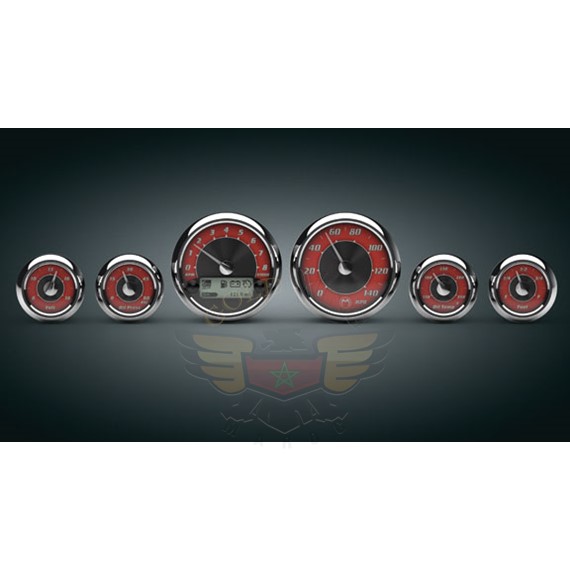 MEDALLION GAUGE KIT, RED TRADITION,04-UP-MEDALLION GAUGE KIT, RED TRADITION,04-UP