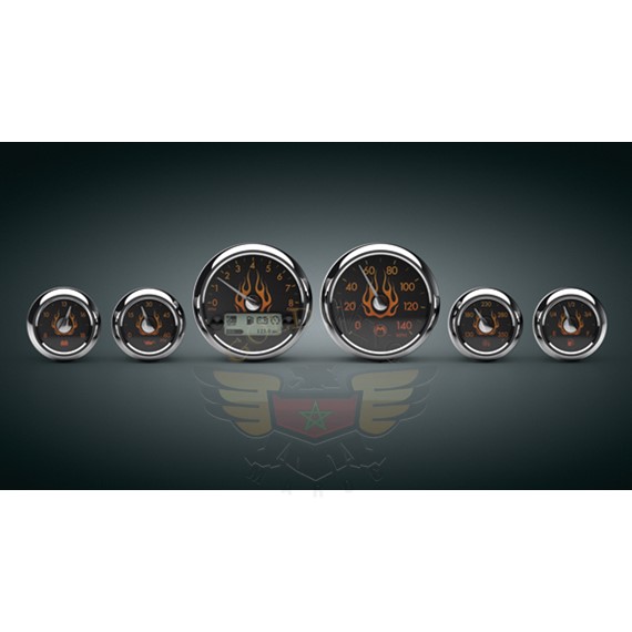 MEDALLION GAUGE KIT, FLAMES, 04-UP BAGGE-MEDALLION GAUGE KIT, FLAMES, 04-UP BAGGE
