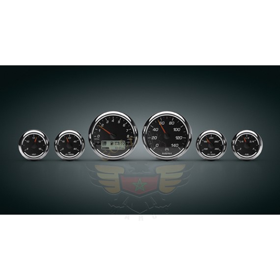 MEDALLION GAUGE KIT, RACING BLK, 04-UP-MEDALLION GAUGE KIT, RACING BLK, 04-UP