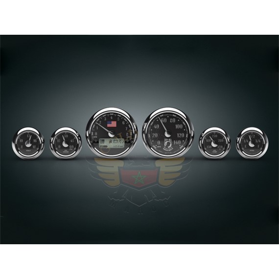 MEDALLION GAUGE KIT, POW, 04-UP BAGGERS-MEDALLION GAUGE KIT, POW, 04-UP BAGGERS