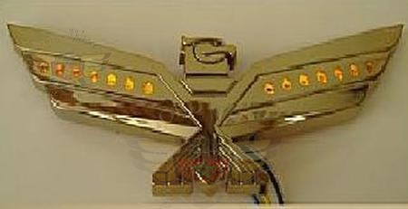 Amber LED Lighted Gold Emblem