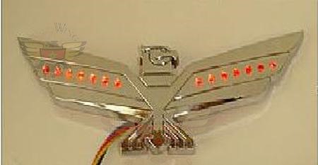 Red LED Chrome Eagle Emblem