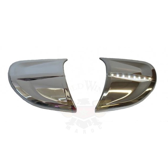 1800 2012 White LED Chrome Windshield Contour Trims 45-1299WLED