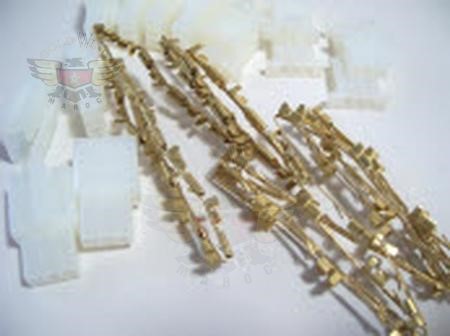 10pk Fem/Male conn w/brass term-3 wires