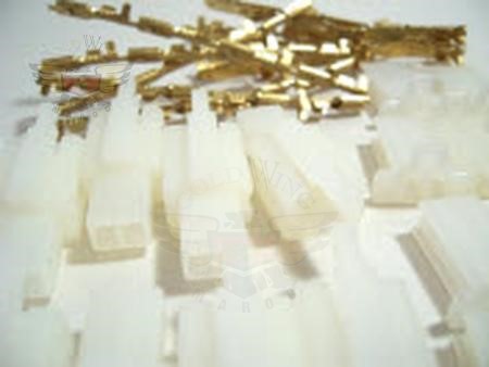 10pk Fem/Male conn w/brass term-2 wires