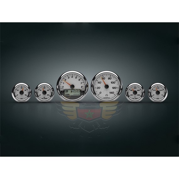 MEDALLION GAUGE KIT, RACING WHITE, 96-03-MEDALLION GAUGE KIT, RACING WHITE, 96-03
