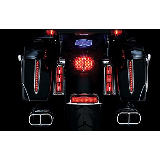 CHROME L.E.D. SADDLEBAG INSERTS FOR '14 TOURING