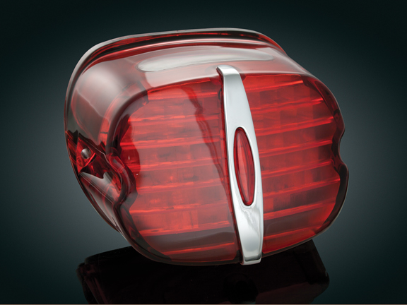 DELUXE LED TAILLIGHT, RED, WITH LIC LITE