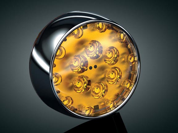 BULLET LED FRT T.S. BLK BEZEL, AMB LENS