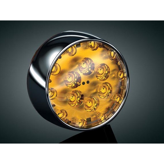 BULLET LED FRT T.S. BLK BEZEL, AMB LENS-BULLET LED FRT T.S. BLK BEZEL, AMB LENS