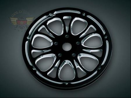 HEATHEN PLAT. CONTRAST REAR BELT SPROCKET, '00-03 FLH MODELS