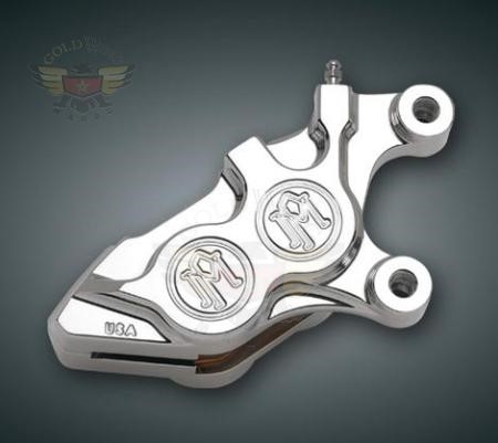 CHROME FRONT R.H. 4 PISTON CALIPER, 