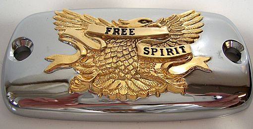 Master Cylinder Cover Gold w/Chrome