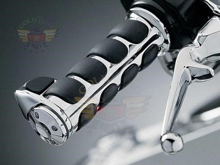 PREMIUM ISO GRIPS - CHROME -08 TOURING