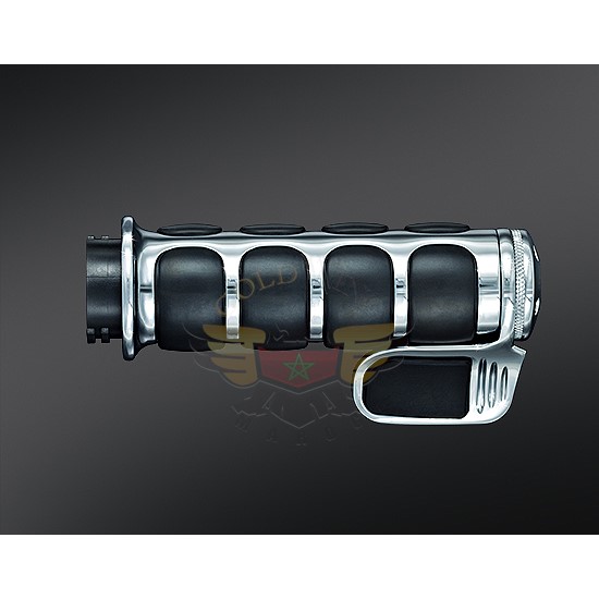 PREMIUM ISO-GRIP W/THROTTLE BOSS CHROME 