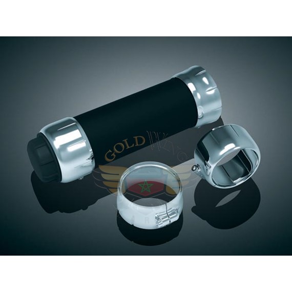 HEATED GRIP ACCENTS, CHROME-HEATED GRIP ACCENTS, CHROME