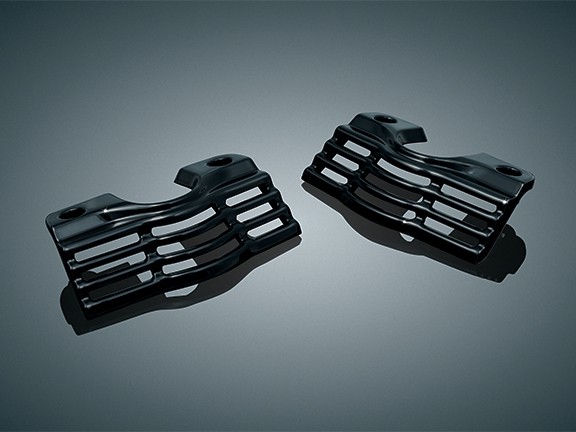 SLOTTED SPARK PLUG COVERS, GLOSS BLACK 7243