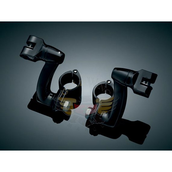 LONGHORN OFFSETS W/1-1/4" CLAMPS, BLACK-LONGHORN OFFSETS W/1-1/4" CLAMPS, BLACK