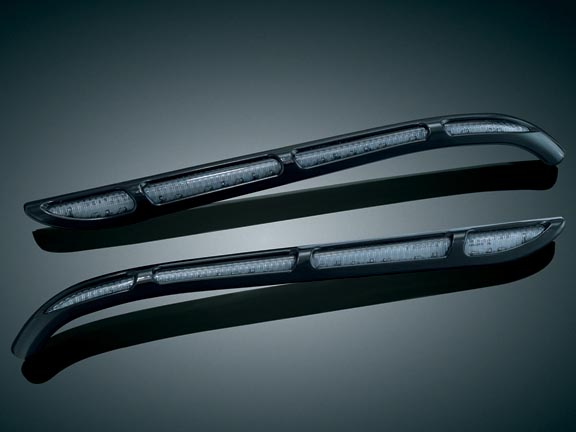 REAR FENDER STRIP LIGHTS, BLACK