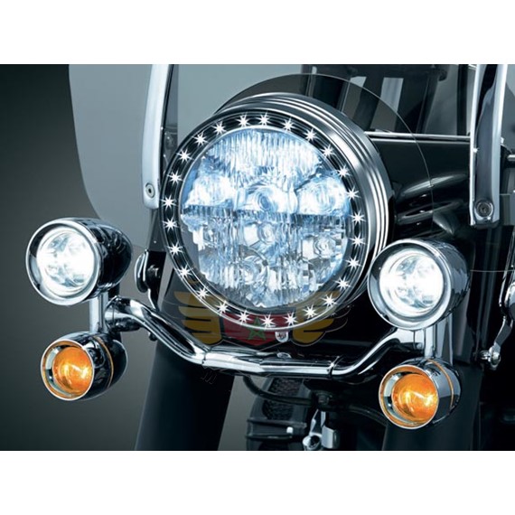 L.E.D. HALO HEADLIGHT TRIM RING - FLST-L.E.D. HALO HEADLIGHT TRIM RING - FLST