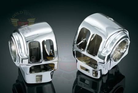 CHROME SWITCH HOUSINGS-RADIO