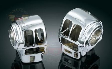 CHROME SWITCH HOUSINGS-CRUISE AND RADIO