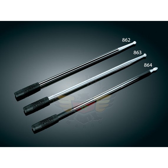 BILLET ANTENNA, ROUND/GROOVED, TWO-TONE-BILLET ANTENNA, ROUND/GROOVED, TWO-TONE