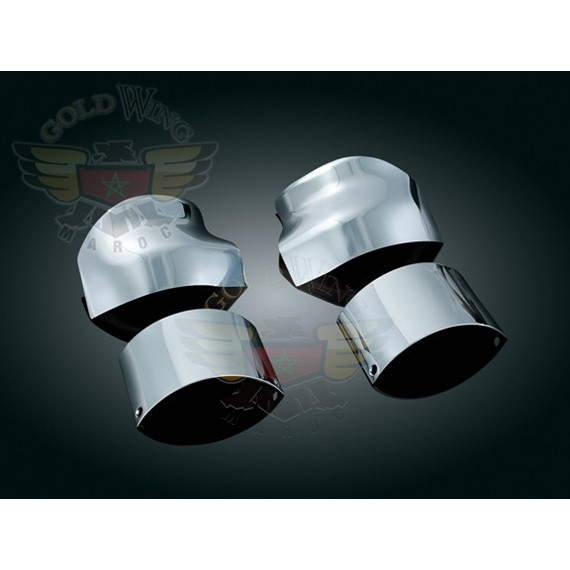 CHROME DUST COVERS FOR GL1800 WITH KURYAKYN FORK BRACE