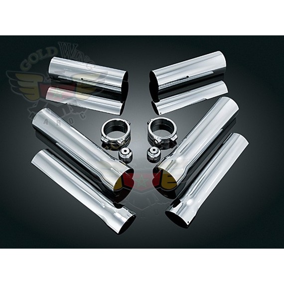 SNAP ON FORK TUBE COVERS FOR VTX 1800 WITH TURN SIGNAL CLAMP