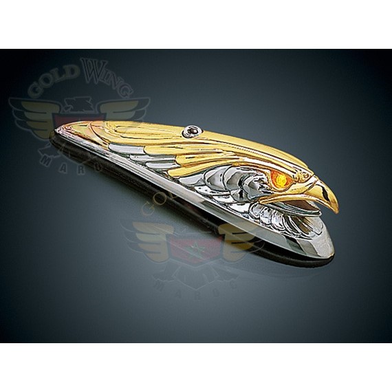FEND EAGLE W/GLD HEAD & AMBER LT EYES MM