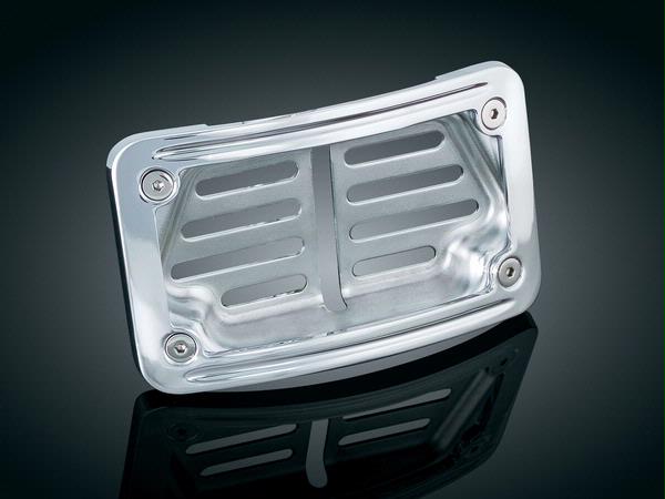 CURVED TIP-BACK LICENSE PLATE FRAME