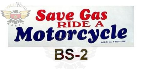 Bumper Sticker "Save gas, ride a motorcycle" 5PK