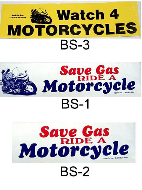 Bumper Sticker "Wathch 4 Motorcycles" 5PK-Bumper Sticker "Wathch 4 Motorcycles" 5PK